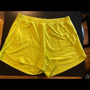 Lime green sweat shorts